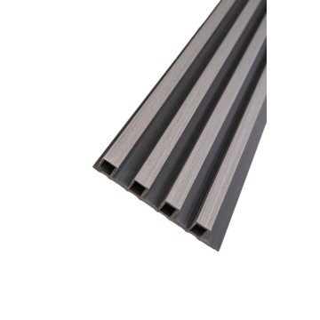 3D декоративни панели за стени и тавани, 260х16см, WPC4, LK1018-Black